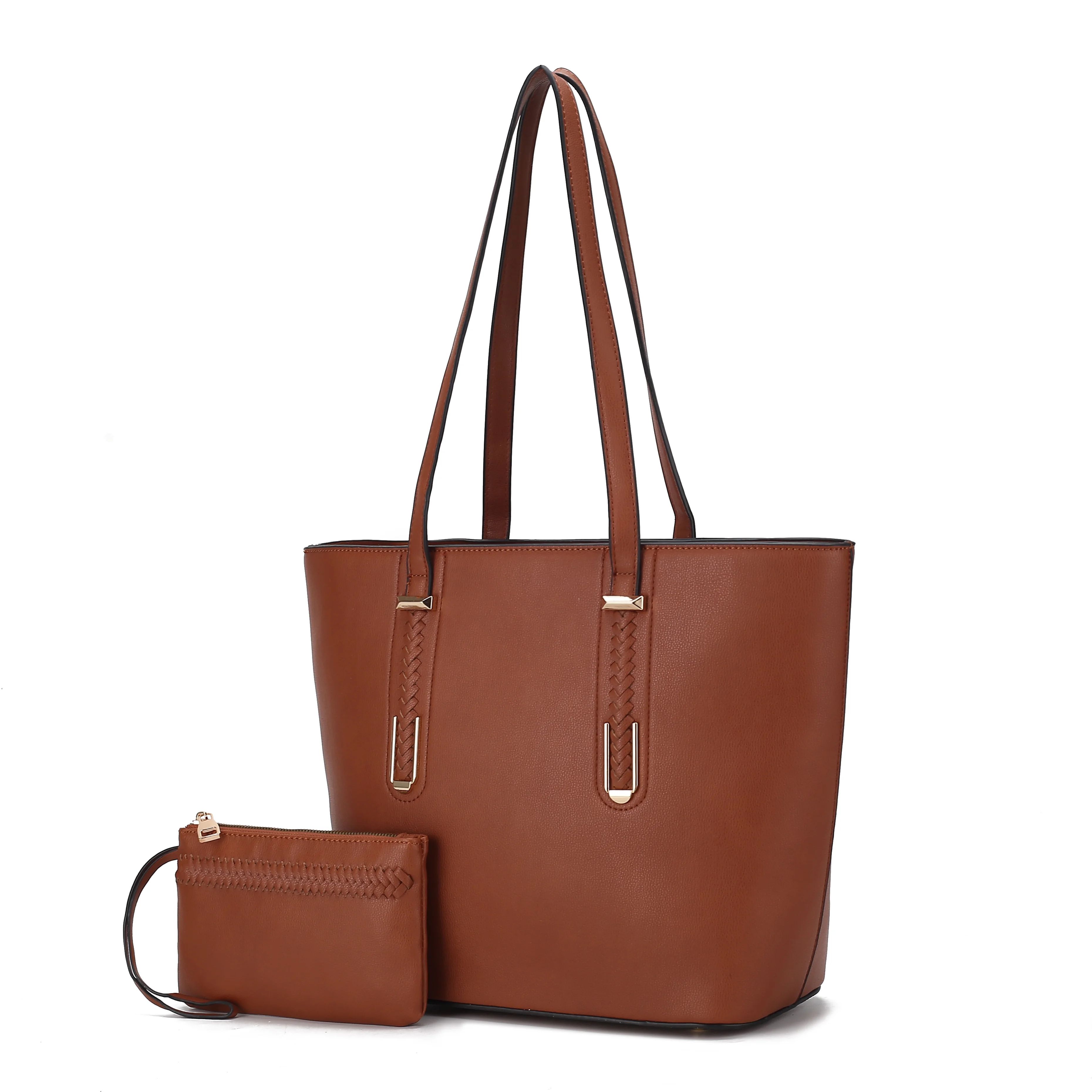 MKF Collection Mina Vegan Leather Women’s Tote Bag by Mia K with Pouch -2 Pieces - Walmart.com | Walmart (US)