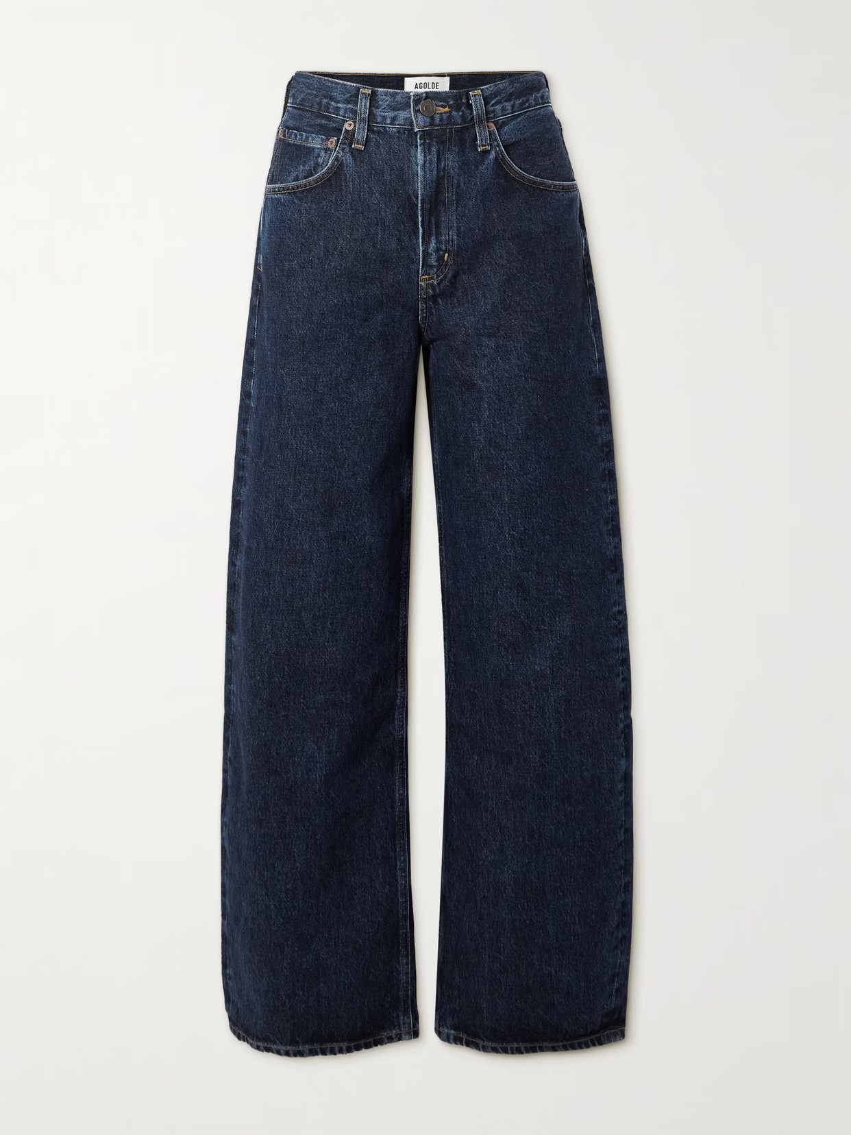 AGOLDE - Low Curve High-rise Barrel-leg Jeans - Dark denim | NET-A-PORTER (UK & EU)