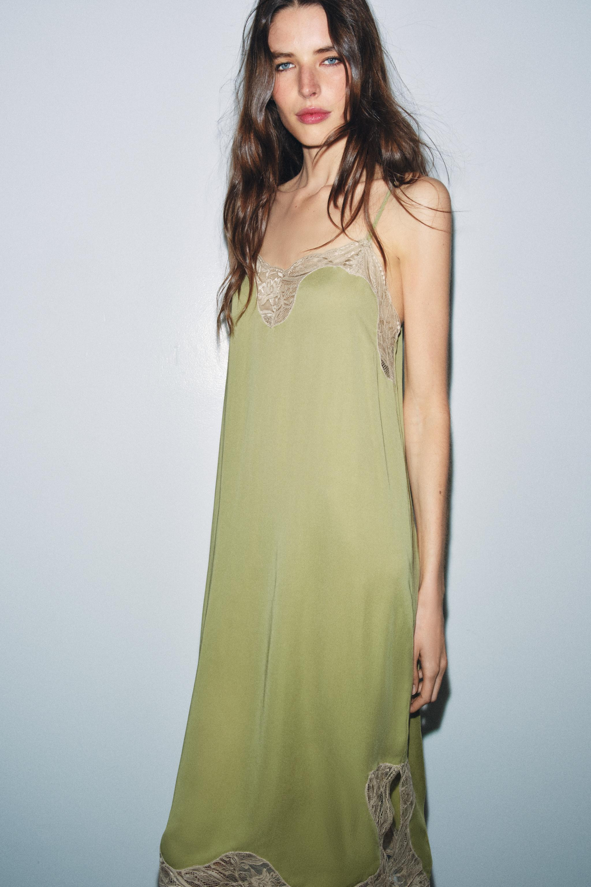 ZW COLLECTION SATIN LACE DRESS | Zara AU