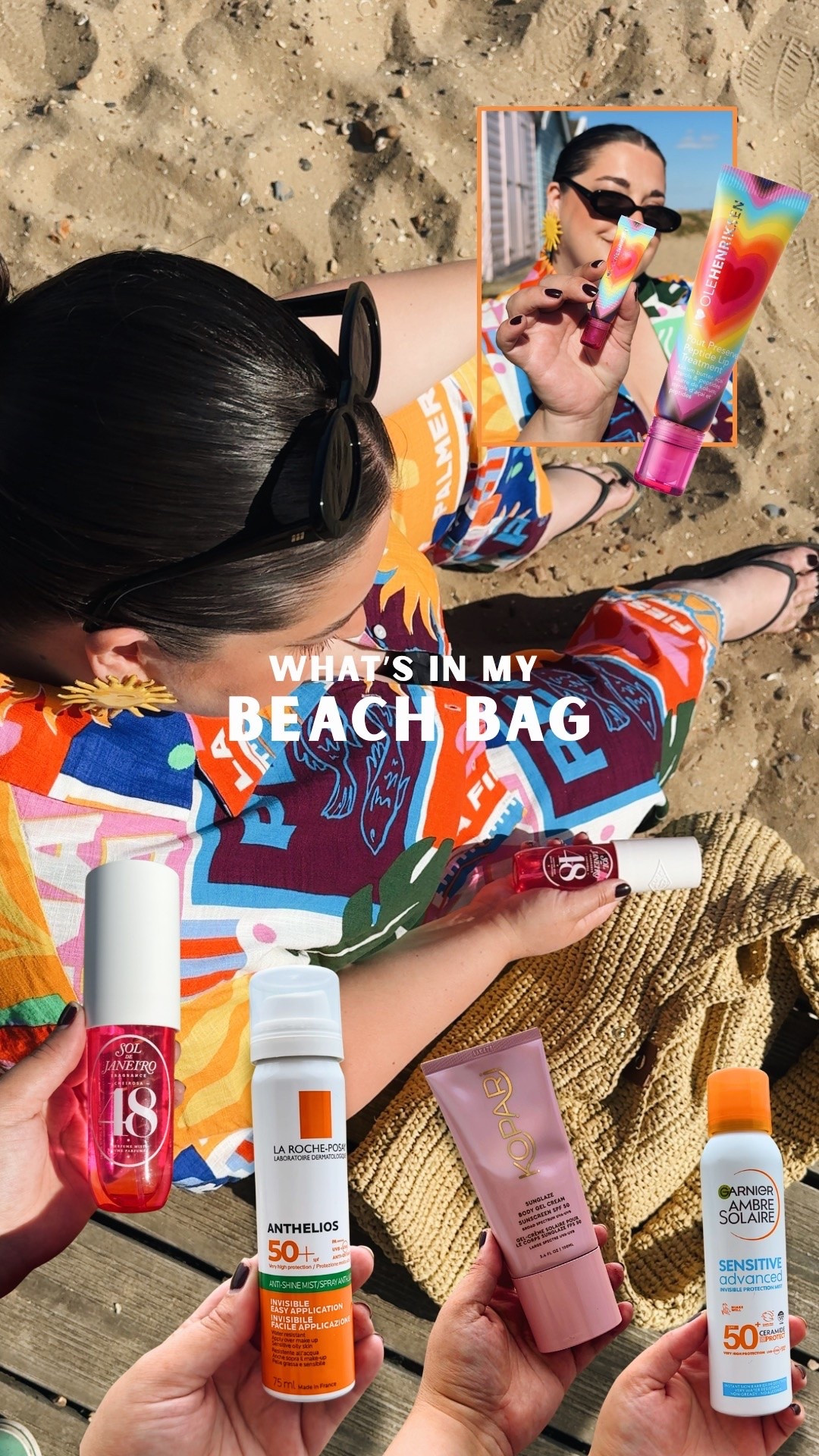 Beach bag contents - my spf, summer scent & lip balm recommendations 🌊🍦☀️