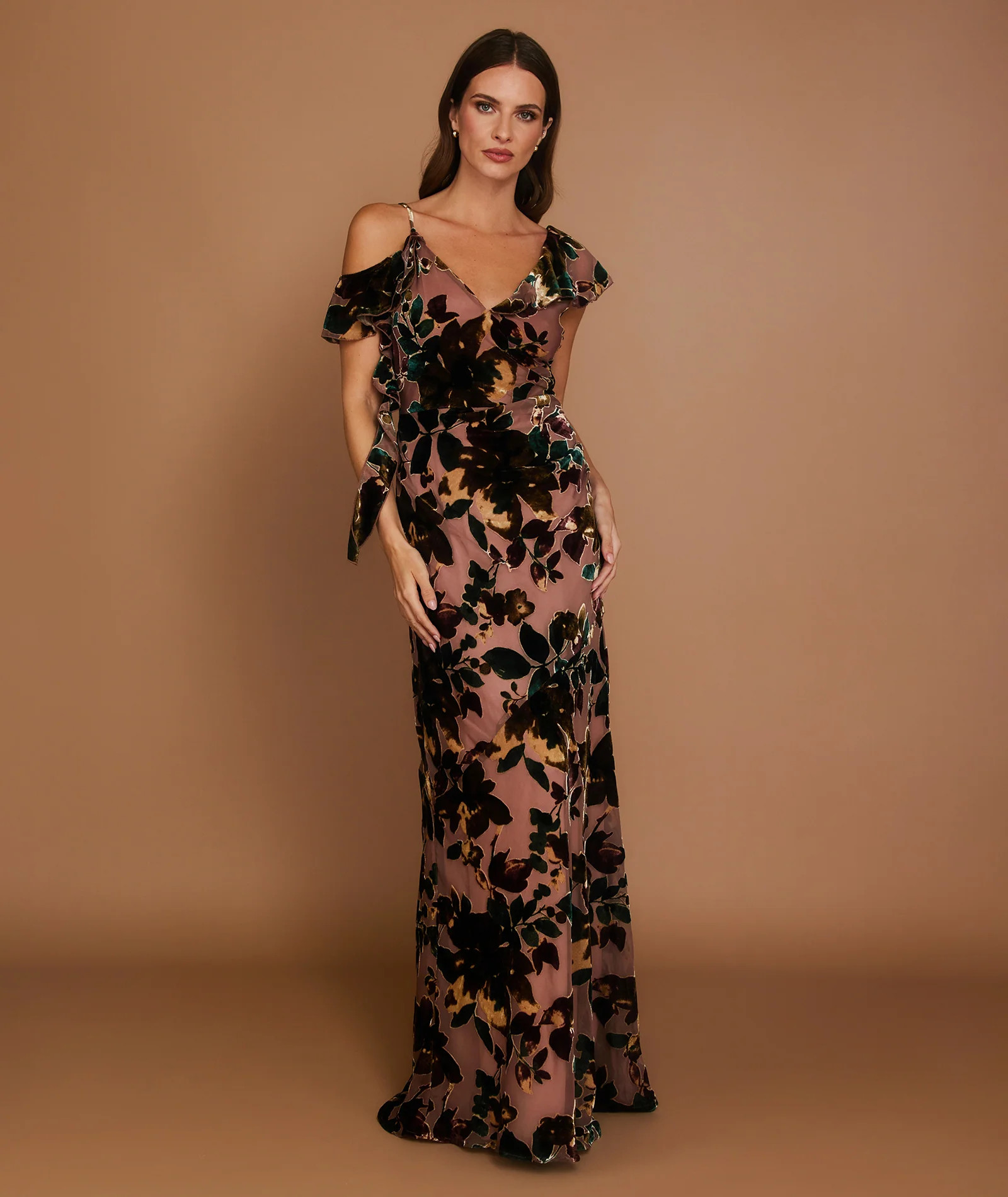 Floral Devore Strappy Dress | Six Stories