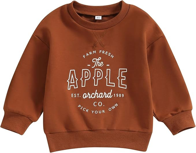 Toddler Baby Halloween Outfit Boy Girl Pumpkin Sweatshirt Crewneck Pullover Sweater Long Sleeve S... | Amazon (US)