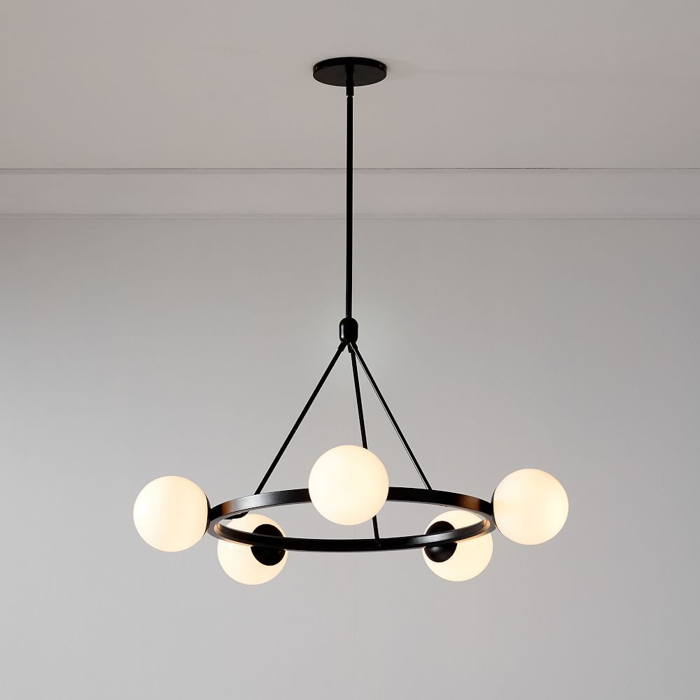 Hayes 5 Light Chandelier Dark Bronze (35") | West Elm (US)