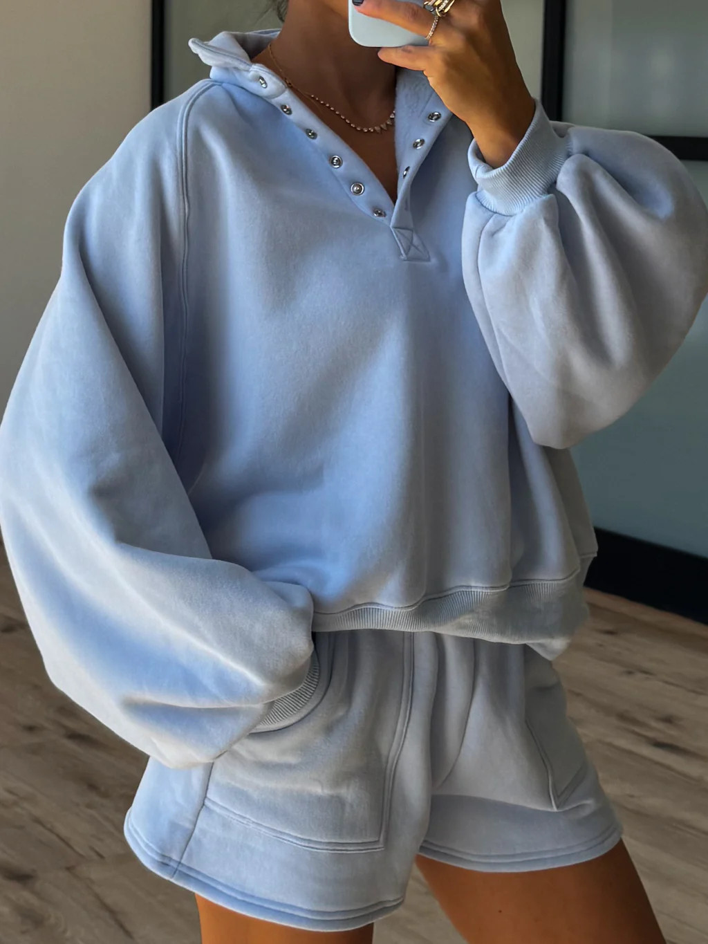 The Vintage Snap Crew | Sky Blue | Shop Talulah