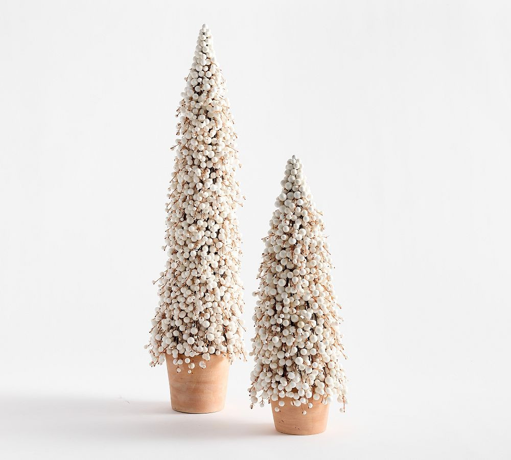 Faux Potted Berry Cluster Cone Trees | Pottery Barn (US)
