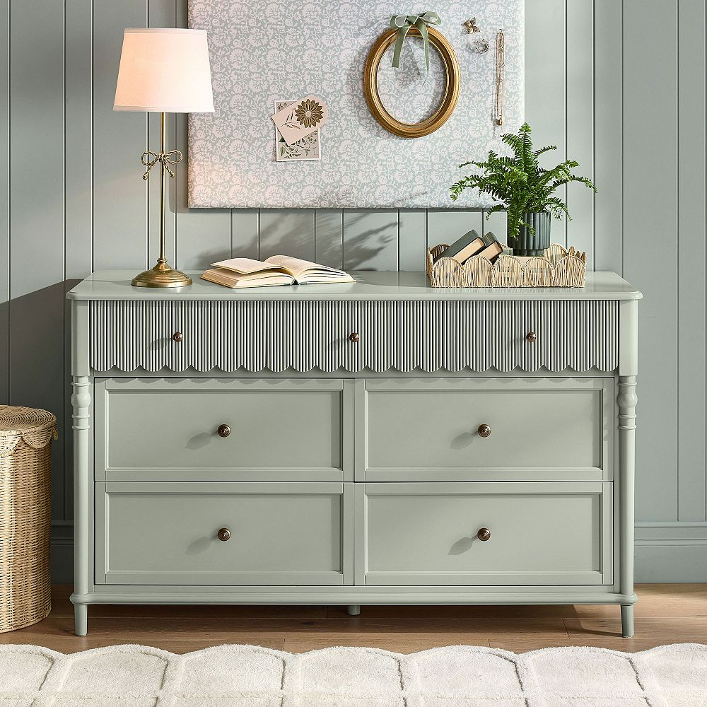 Chris Loves Julia Stone Green Accent Dresser (56w x 19d) | Pottery Barn Teen