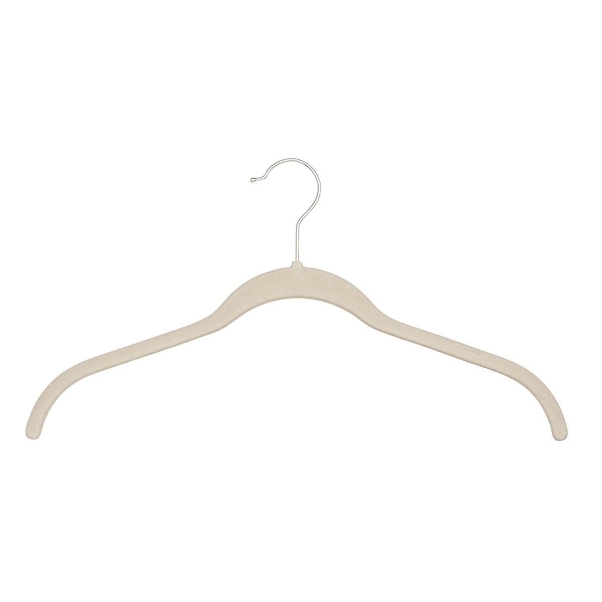 Premium Non-Slip Velvet Shirt Hangers Taupe Pkg/10 | The Container Store