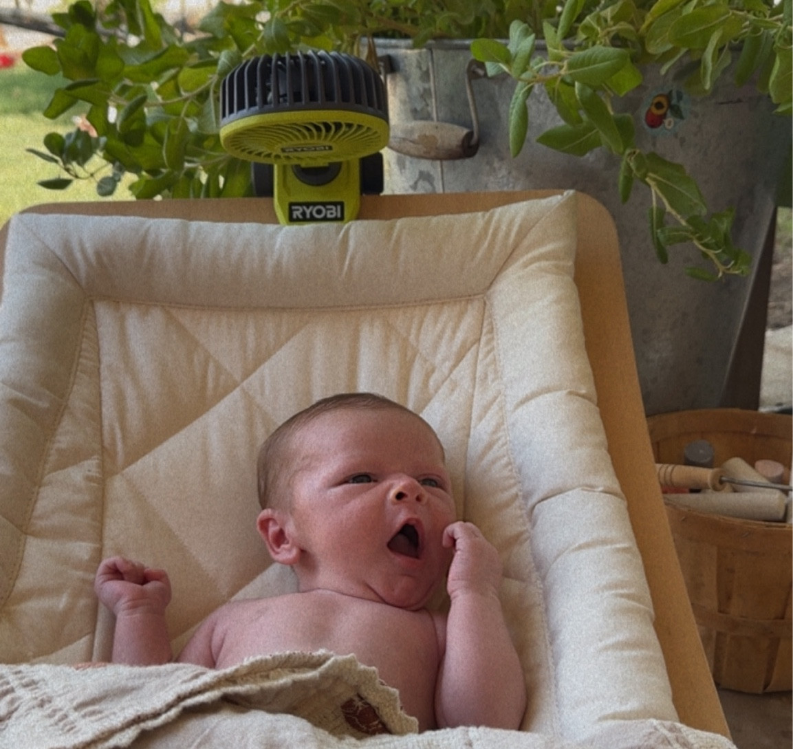 Best baby fan! #ryobi #strollerfan #fan #ltkbaby