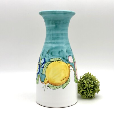 New Italian Pottery Carafe Vase Teal Limoncello Vino Jug Rinaldi Sorrento Italy | eBay | eBay US