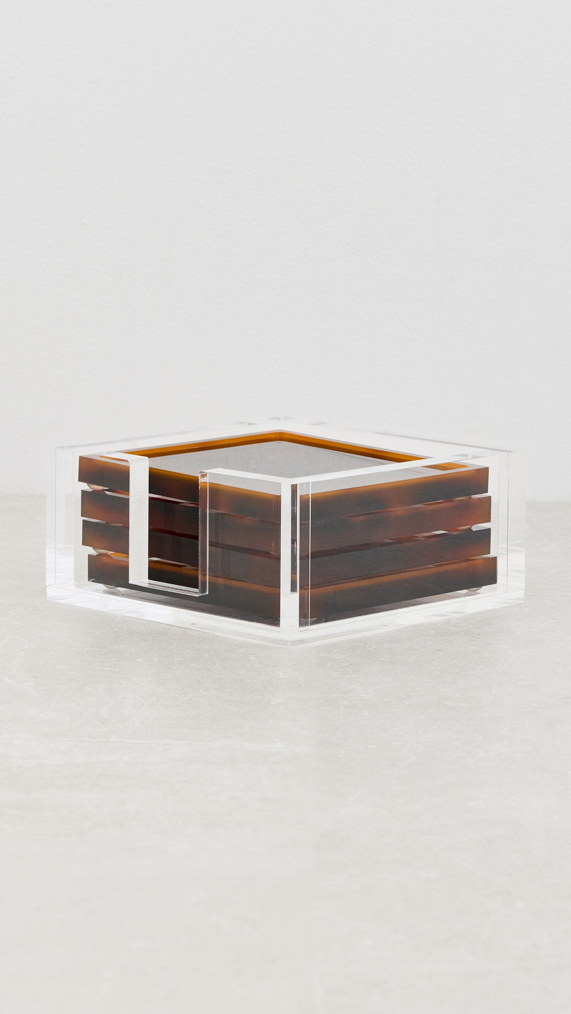 Tizo Design Lucite Tortoise Coasters and Holder Tortoise One Size | Shopbop