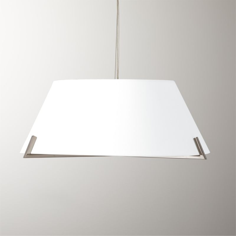 Ornado Polished Nickel Shaded Pendant Light + Reviews | CB2 | CB2