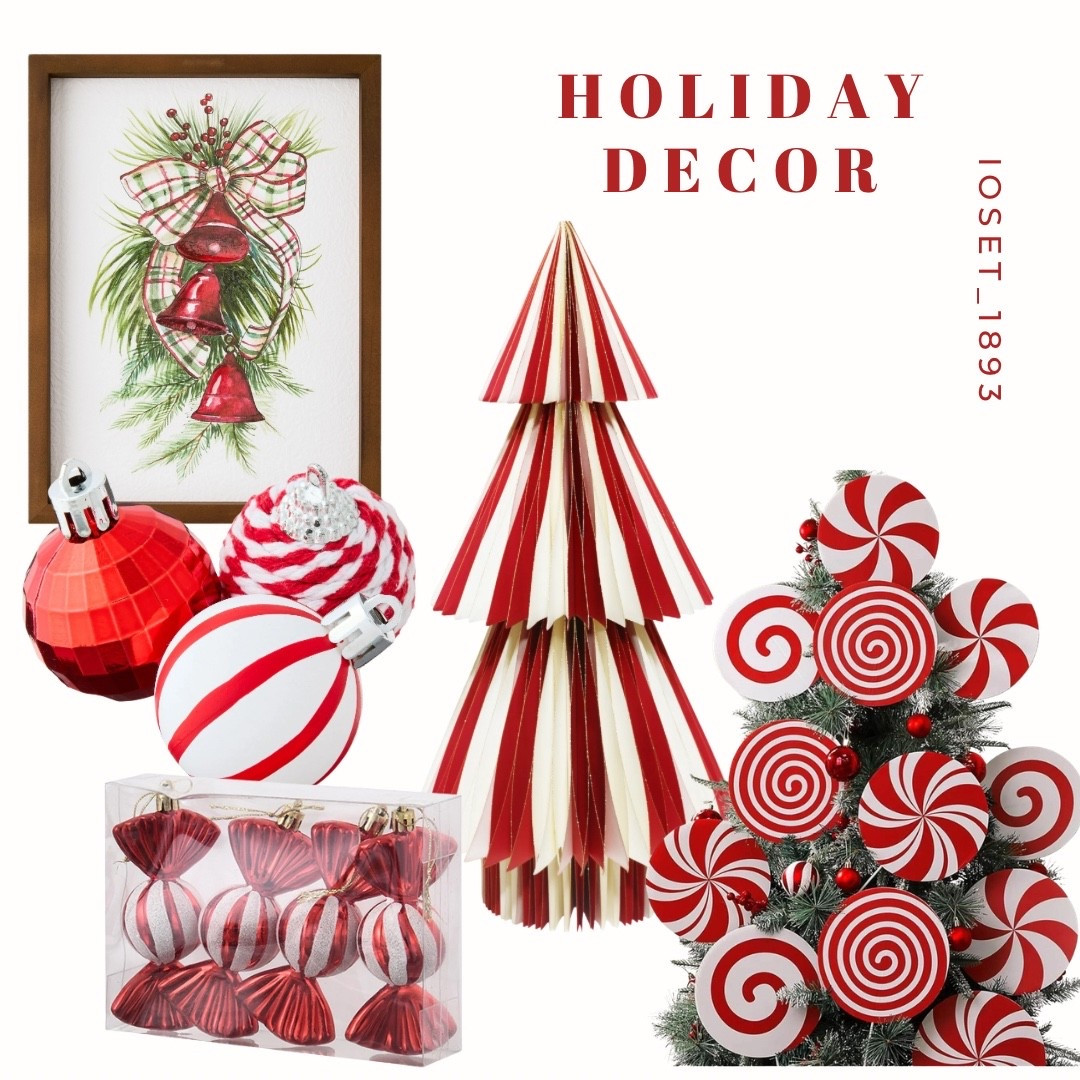 Christmas indoor decorations 
, Candy Cane theme decor
- holiday decorations 
#walmart

#LTKHoliday #LTKHome #LTKSeasonal