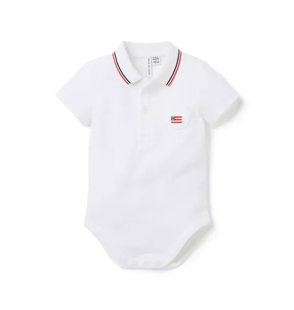 Baby Flag Icon Polo Bodysuit | Janie and Jack
