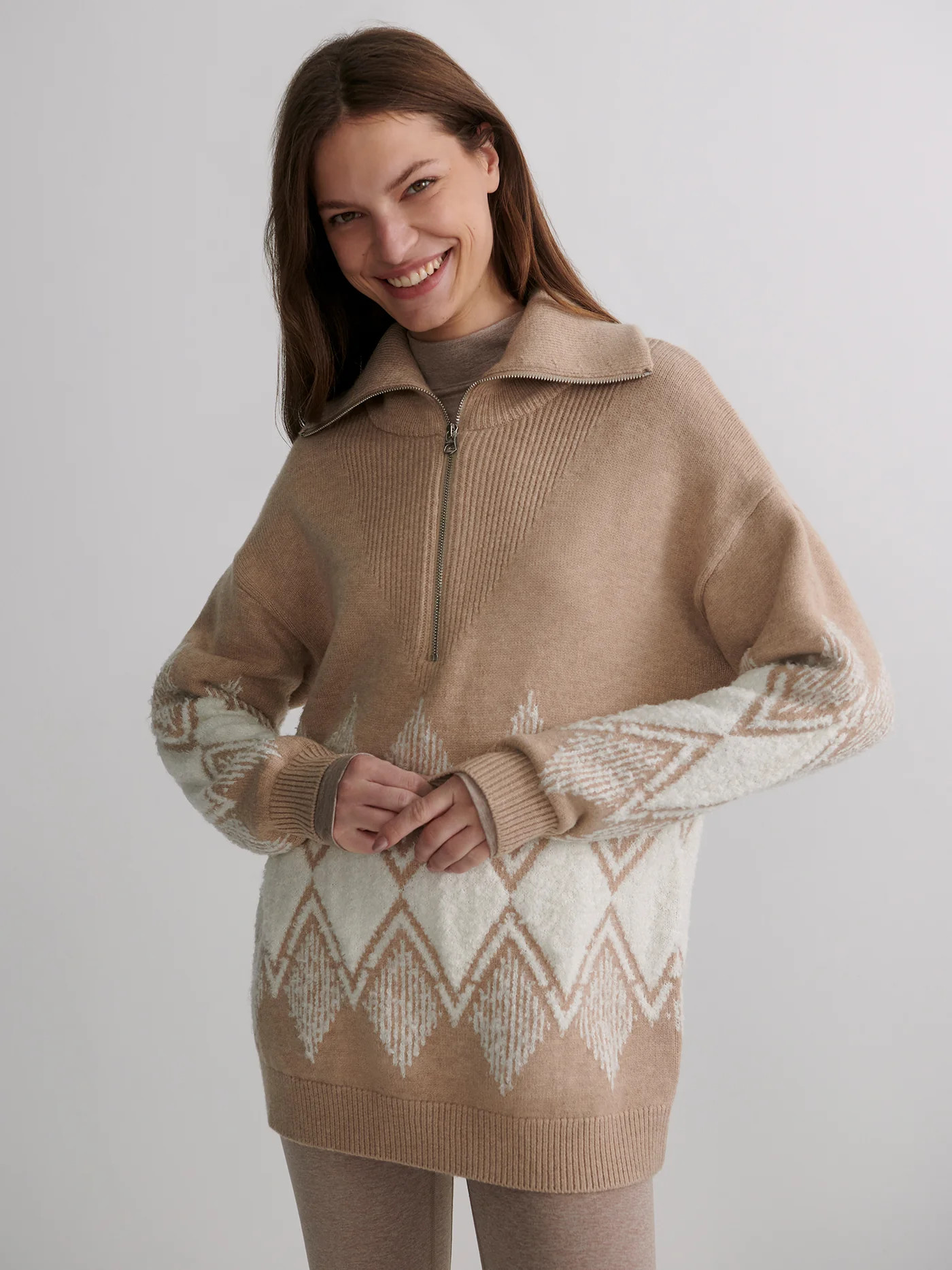 Betty Jacquard Half Zip Knit | Varley UK | Varley UK