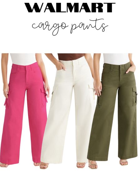 Loving these new wide leg cargo pants from Walmart! 

#LTKfindsunder50 #LTKSeasonal #LTKstyletip