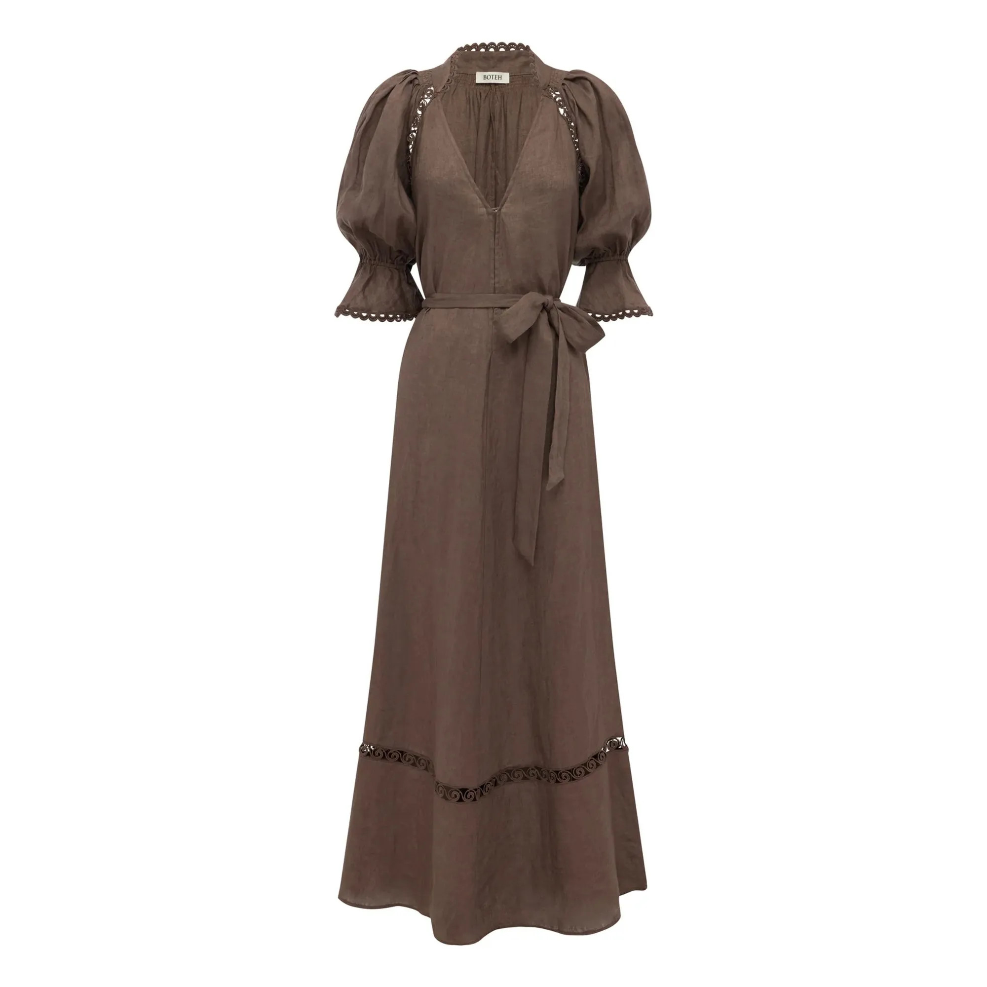Myra Linen Dress | Mocha | Smallable