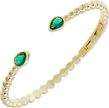 Colored CZ Double Teardrop Open Claw Bangle Bracelet | Nordstrom