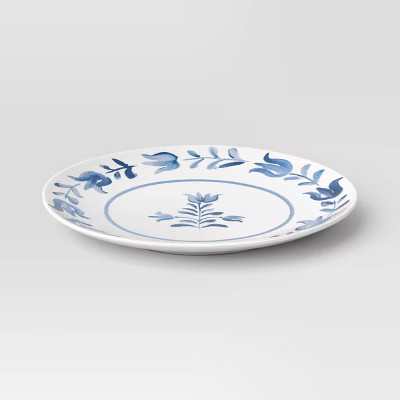10.5" Stoneware Dinner Plate Blue Floral - Threshold™ | Target