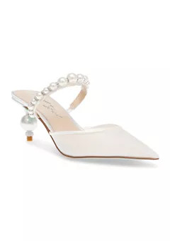 Betsey Johnson Evey Pointed Toe Mesh Heels | Belk