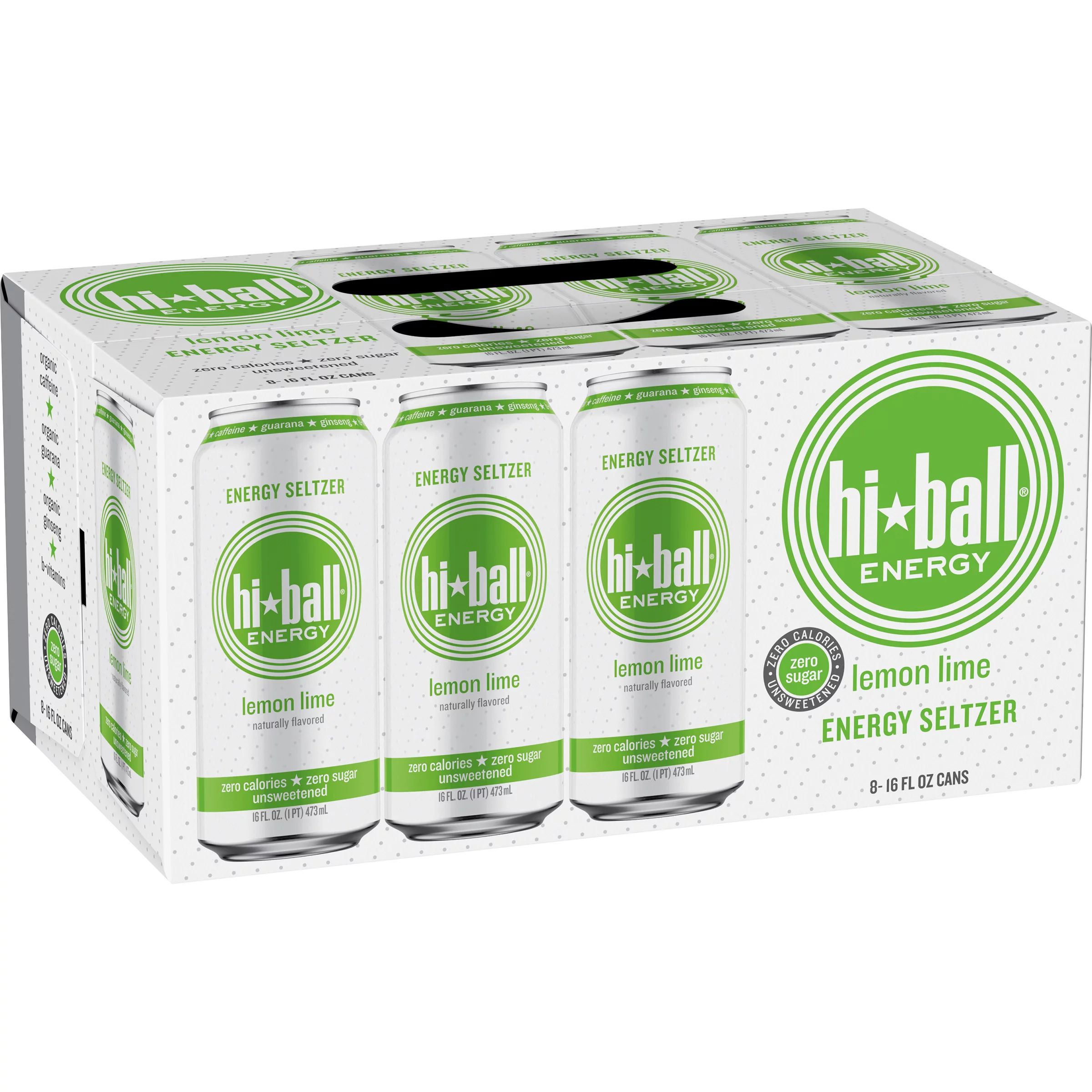 Hiball Energy Lemon Lime Sparkling Energy Water, Zero Sugar and Zero Calorie Energy Drink, 16 Flu... | Walmart (US)