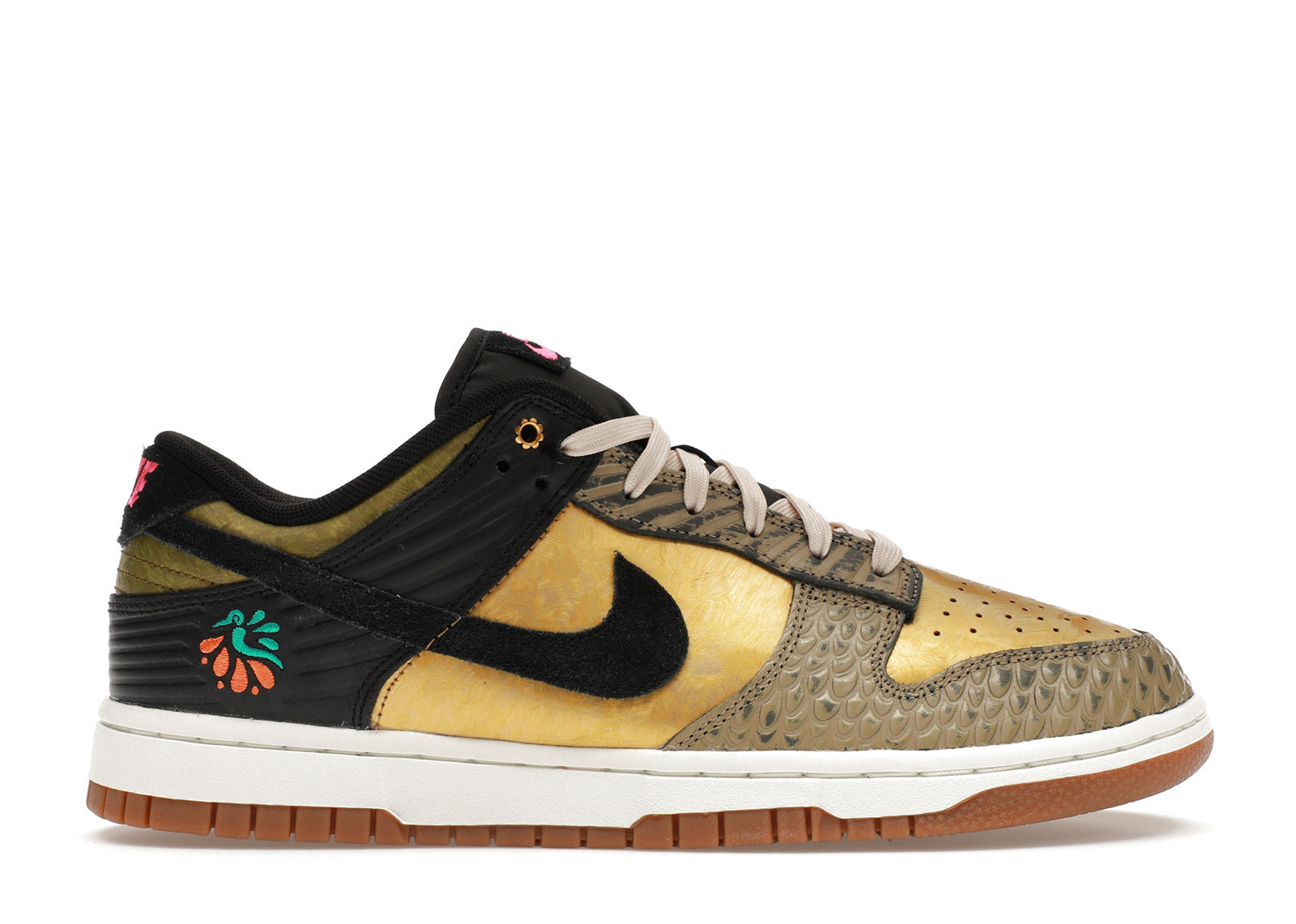 Nike Dunk Low Día De Muertos (Women's) Sneakers in Black/Khaki/Metallic Gold | StockX