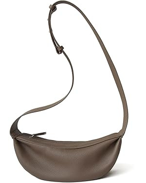 Genuine Leather Crossbody Bags for Women Minimalist Casual Wide Strap | Amazon (ES)