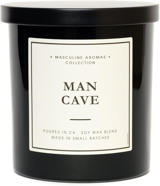 LEOBEN CO – Man Cave Scented Mens Candle – 9oz, Masculine Collection Design – 50 hr Burn Ti... | Amazon (US)