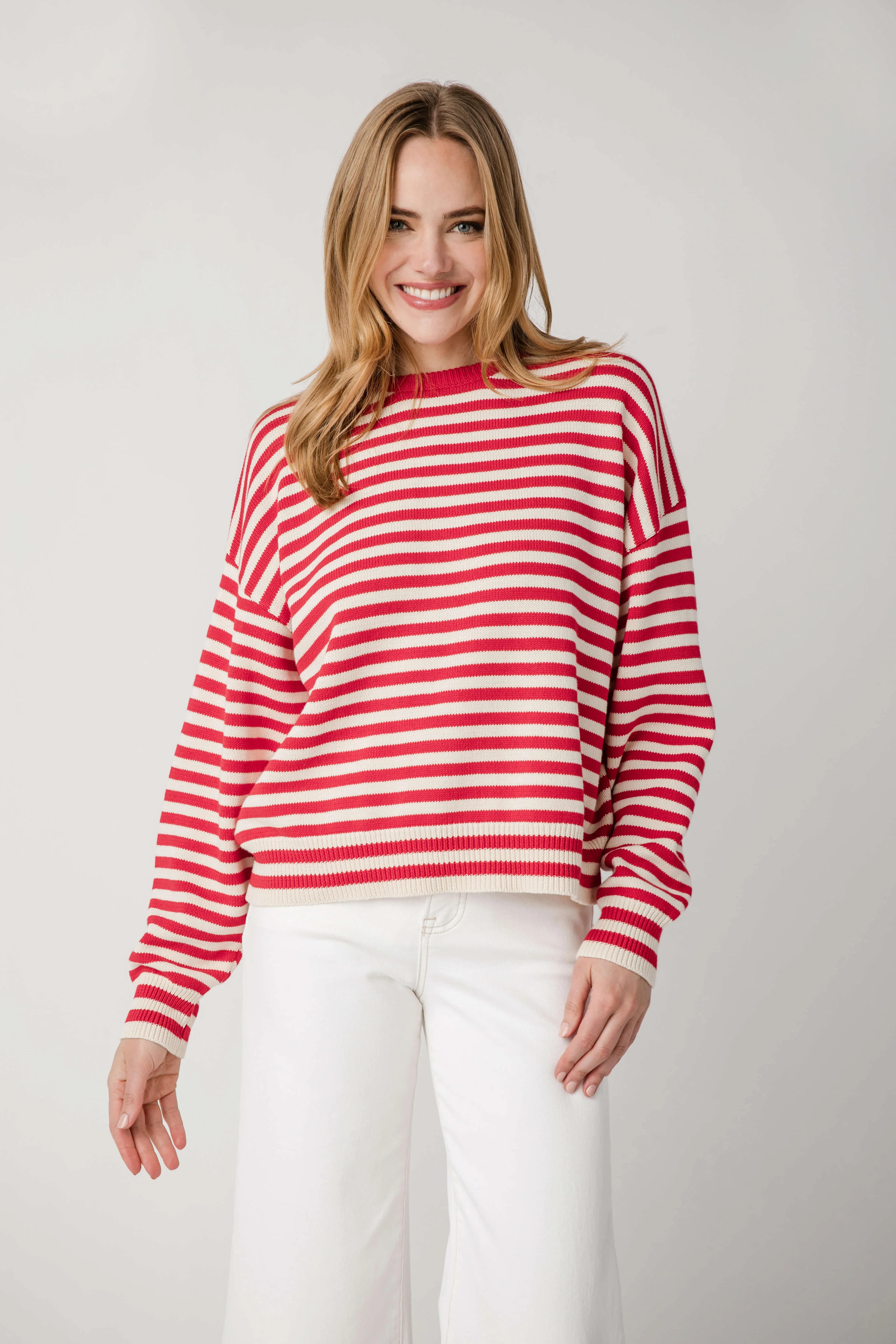 Wishlist Striped Drop Shoulder Sweater | Social Threads