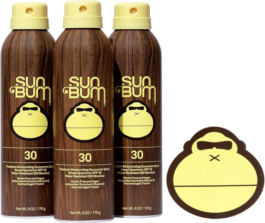 Sun Bum Original Moisturizing Sunscreen Spray SPF 30, 6 oz (3 pack) | Amazon (US)