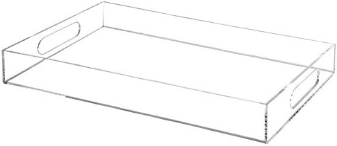 YestBuy Clear Acrylic Tray, Large Premium Acrylic Serving Tray, Modern Acrylic Rectangular Trays ... | Amazon (US)