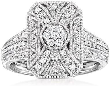 Ross-Simons 0.25 ct. t.w. Diamond Scrollwork Ring in Sterling Silver | Amazon (US)