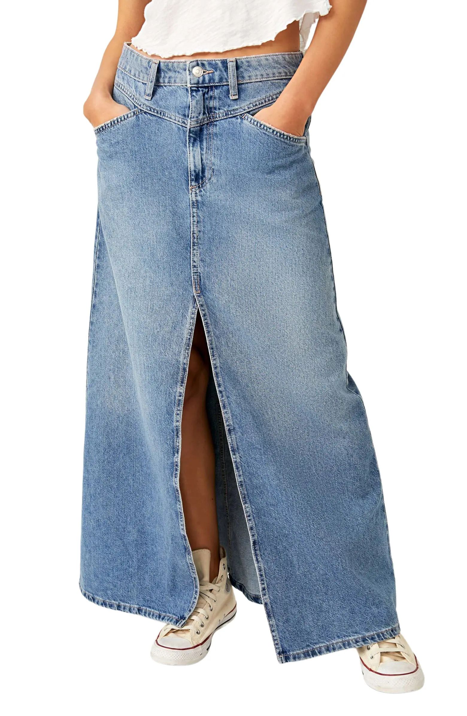 Come as You Are Denim Maxi Skirt | Nordstrom