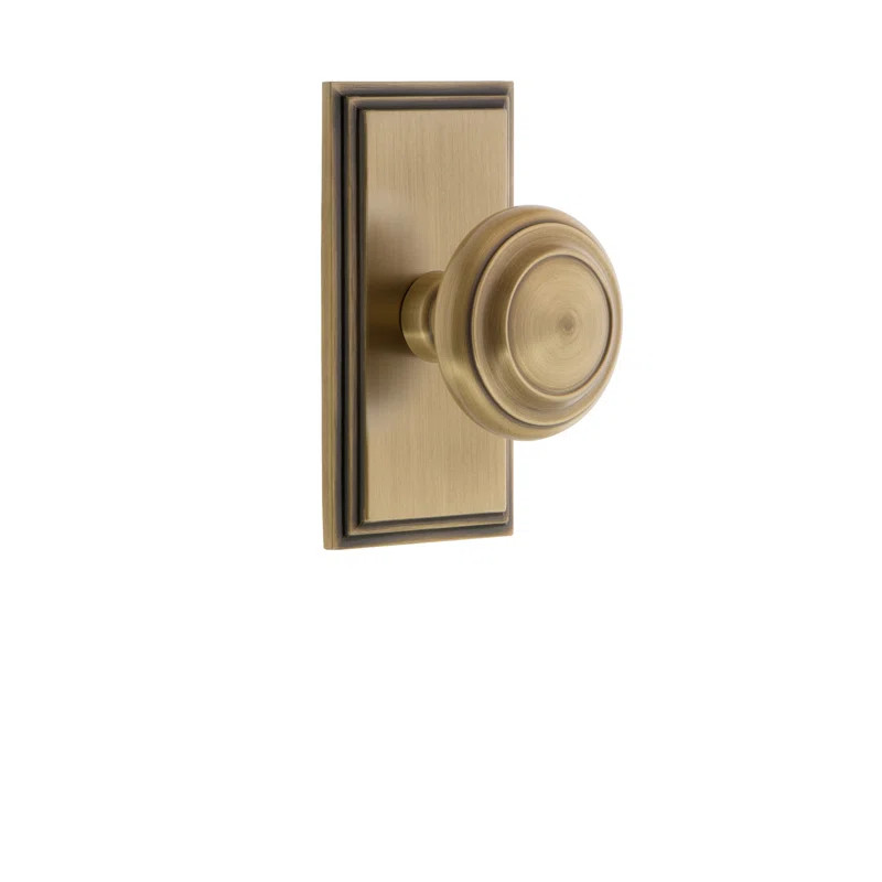 Circulaire Double Dummy Door Knob with Carre Rosette | Wayfair North America