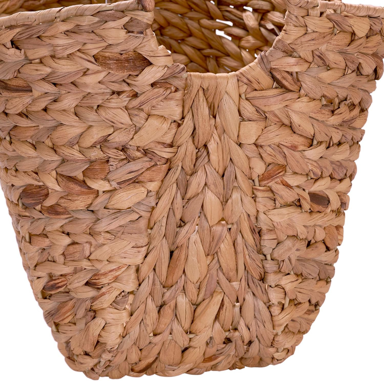Household Essentials ML-4002 Tall Water Hyacinth Wicker Basket with Handles | Natural, Brown, Nat... | Amazon (US)