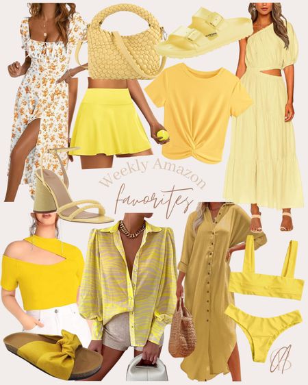 New amazon weekly favorites - yellow color edition 

Dress
Bikini 
Shoes 
Top

#LTKSeasonal #LTKstyletip #LTKunder50