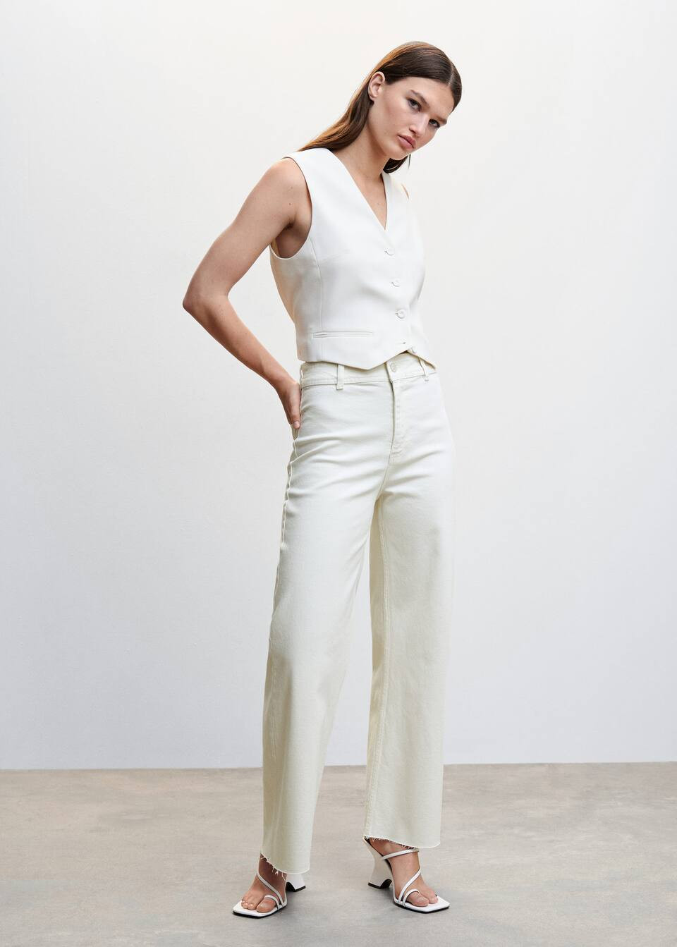 Jeans culotte high waist | MANGO (US)