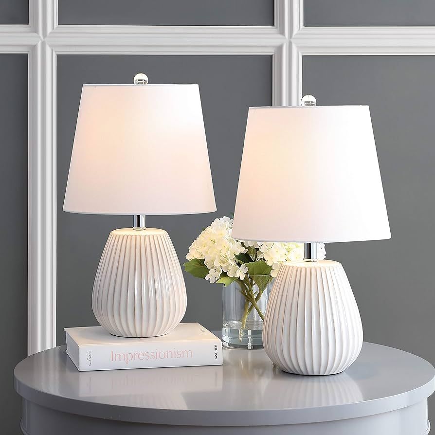 SAFAVIEH Lighting Collection Kole White 21-inch Bedroom Living Room Home Office Desk Nightstand T... | Amazon (US)
