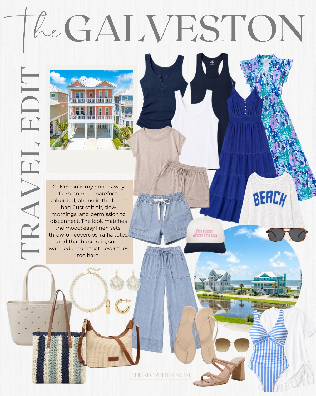 Galveston is my home away from home — barefoot, unhurried, phone in the beach bag. Just salt air, slow mornings, and permission to disconnect. The look matches the mood: easy linen sets, throw-on coverups, raffia totes, and that broken-in, sun-warmed casual that never tries too hard.

#LTKSeasonal #LTKOver40 #LTKTravel
