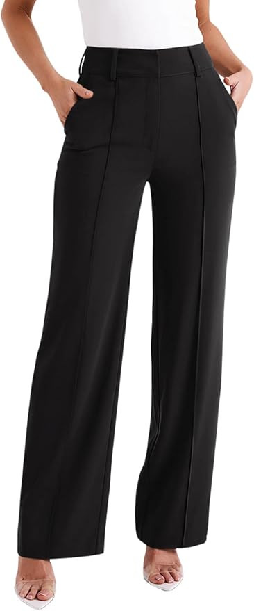 NIMIN Womens Work Pants High Waisted Wide Leg Dress Trousers | Amazon (US)