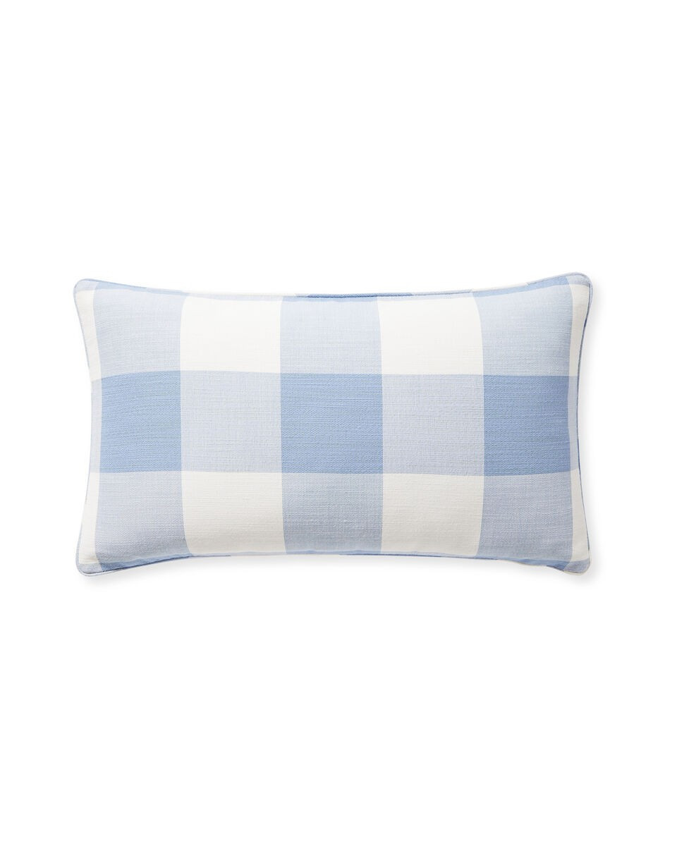 Perennials Gingham Pillow Cover | Serena and Lily