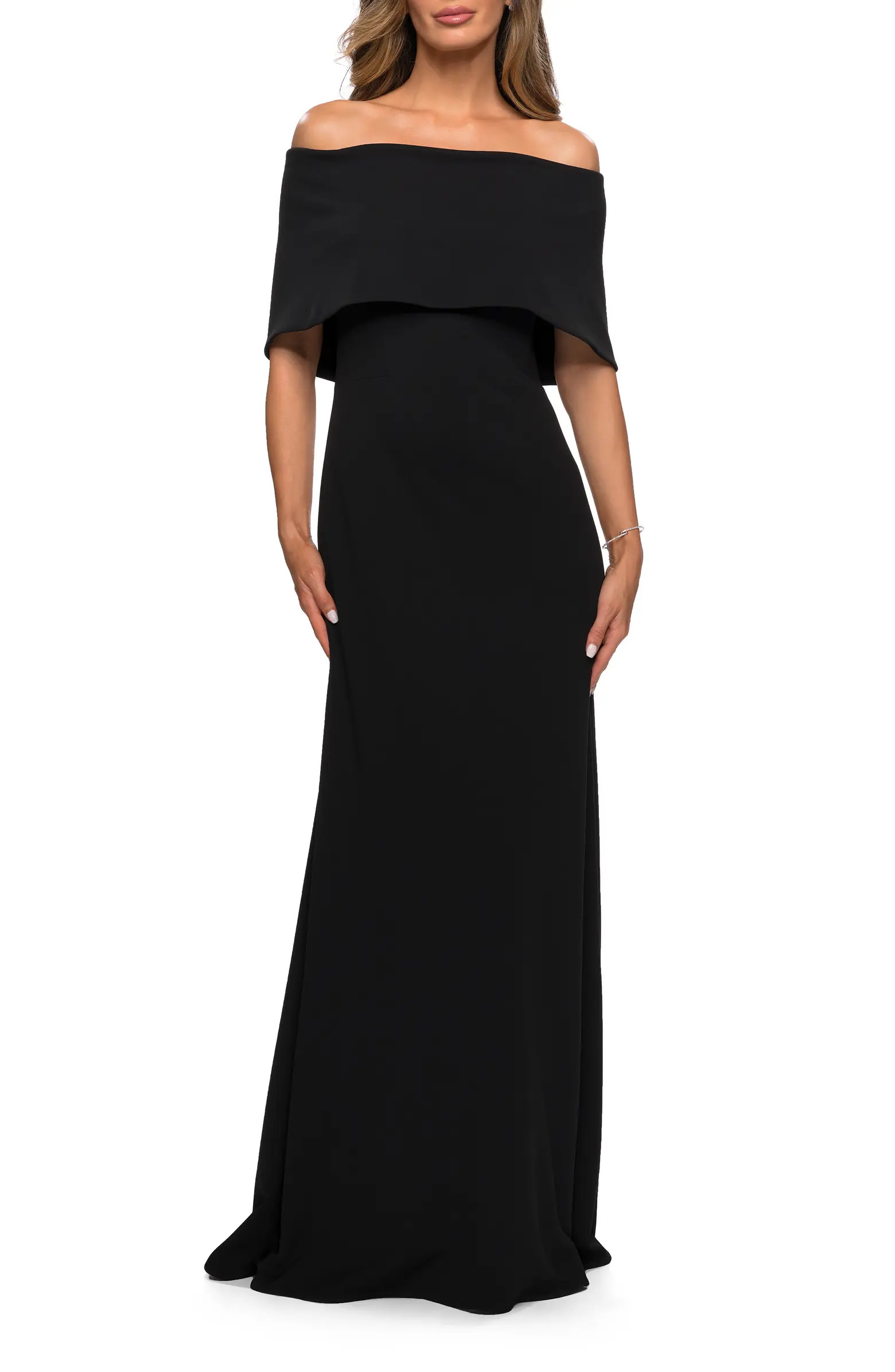 Off the Shoulder Jersey Gown with Column Skirt | Nordstrom
