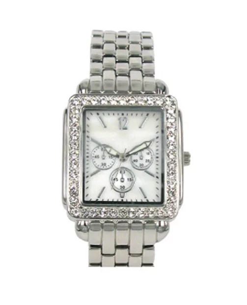 Time and Tru Women's Square Crystal Bracelet Watch - Walmart.com | Walmart (US)