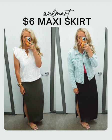 Walmart $6 maxi skirt! Junior sizing, size up. I’m wearing a size large. 






Walmart fashion. Affordable fashion. Budget style. Maxi skirt. Long summer skirt. No boundaries. 

#LTKSaleAlert #LTKFindsUnder50 #LTKStyleTip