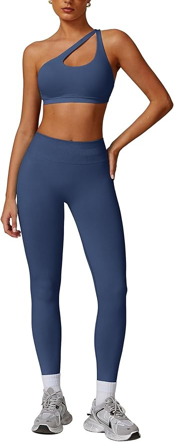 ABOCIW Women Workout Sets Seamless High Waist Scrunch Butt Lifting Gym Leggings Cutout One Should... | Amazon (US)