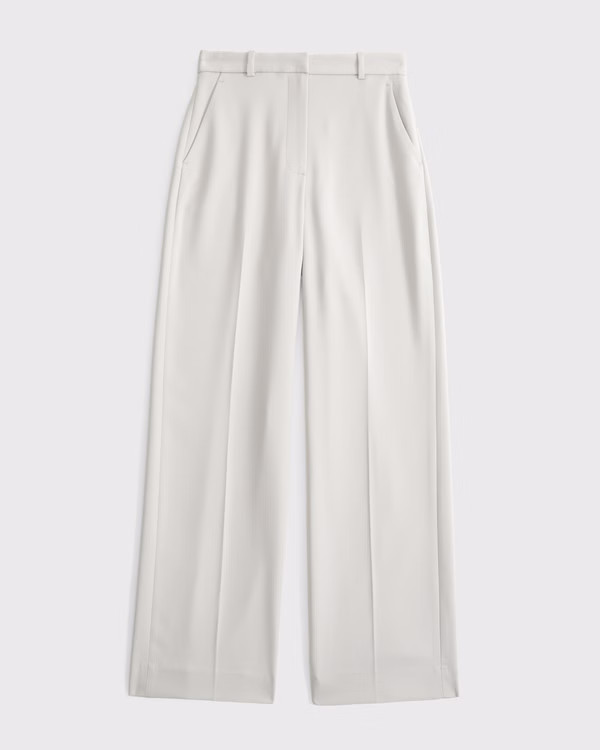 A&F Sloane High Rise Tailored Wide Leg Pant | Abercrombie & Fitch (UK)