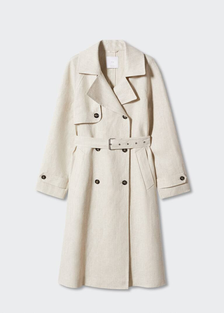100% linen trench coat | MANGO (US)