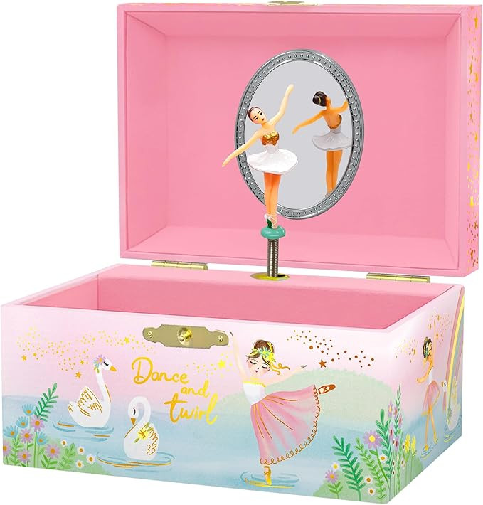 Musical Ballerina Jewelry Box for Girls - Kids Music Box with Spinning Ballerina, Ballet Birthday... | Amazon (US)