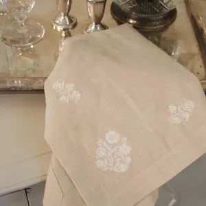 Embroidered Napkin Set of 4, Beige Cloth Napkins, Easter Table Decor | Etsy (US)