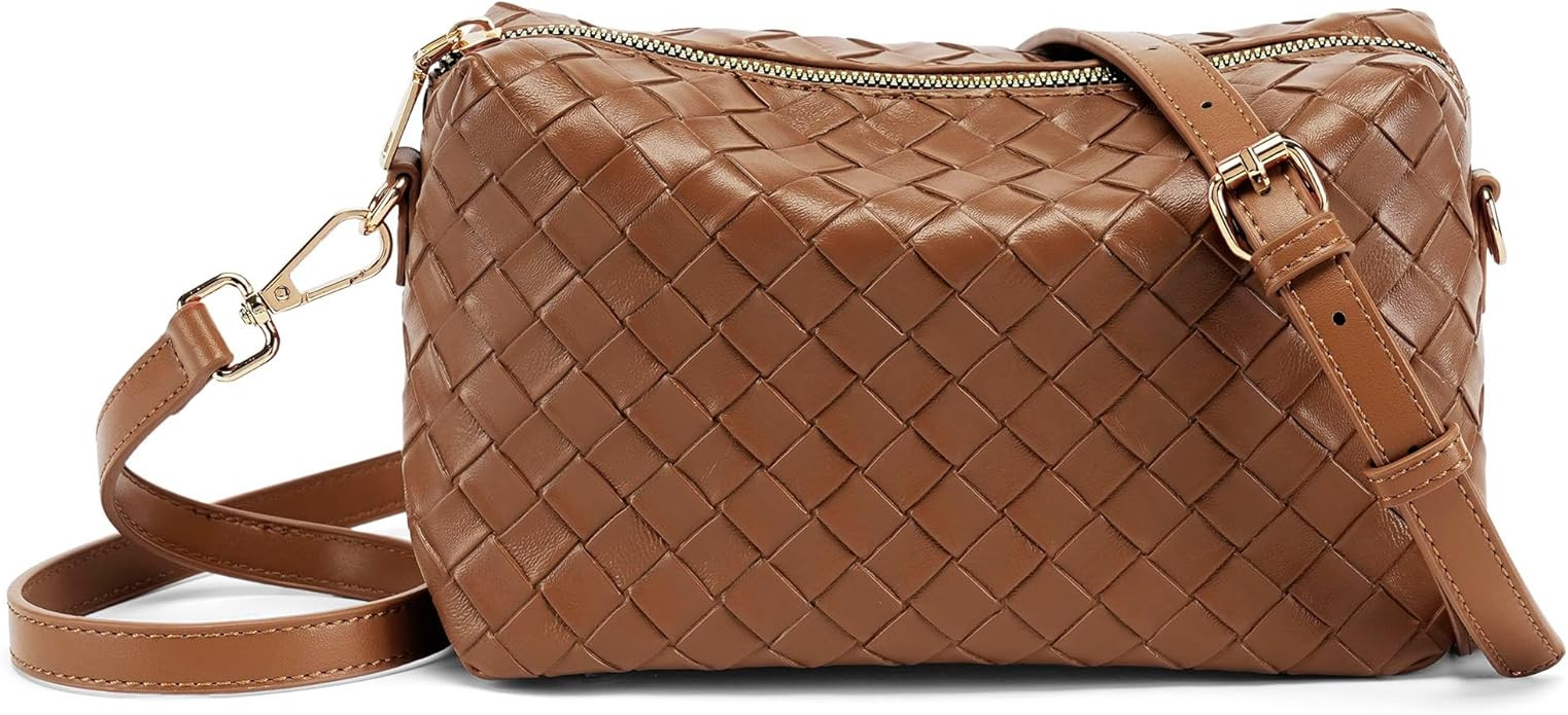 Woven Purse Crossbody Bag for Women Small Shoulder Bag with Adjustable Strap for Everyday Use | Amazon (US)