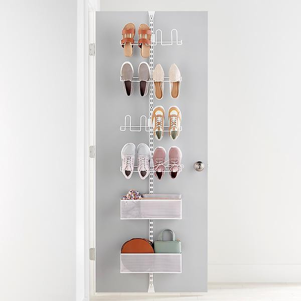 Elfa Utility Shoe Storage Over the Door Rack | The Container Store